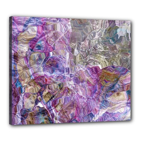 Abstract Pebbles Canvas 24  X 20  (stretched) by kaleidomarblingart