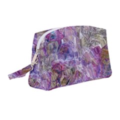 Abstract Pebbles Wristlet Pouch Bag (medium) by kaleidomarblingart