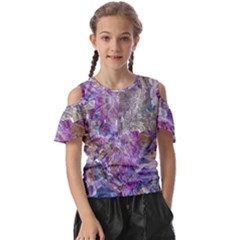 Abstract Pebbles Kids  Butterfly Cutout T-shirt by kaleidomarblingart