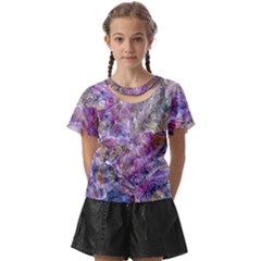 Abstract Pebbles Kids  Front Cut T-shirt by kaleidomarblingart