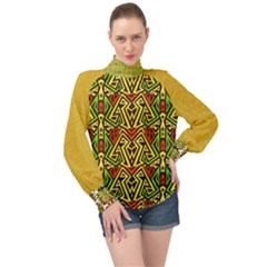 4 Ericksays High Neck Long Sleeve Chiffon Top by tratney