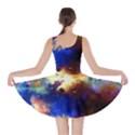 One Light Black A Fun Night Sky the Moon and Stars Skater Dress View2