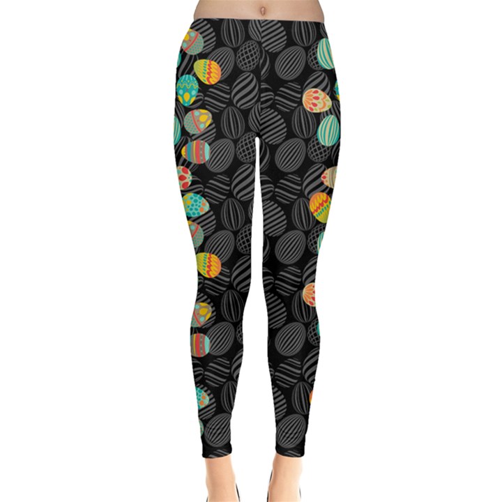 Black Eggs Easter Leggings 