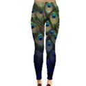 Elegant Peacock Blue Pattern Leggings View2