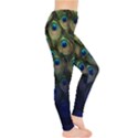 Elegant Peacock Blue Pattern Leggings View4