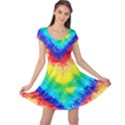 Unicorn Rainbow Colorful Tie Dye Cap Sleeve Dress View1