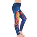 Octopus Blue Space Stars Stretch Leggings View4