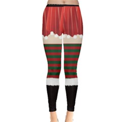 Black Mrs Santa Long Leggings