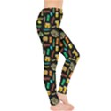 Colorful Beer Purple Pattern With Wine Glasses Leggings View4