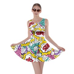 Gold Super Pop Art Skater Dress