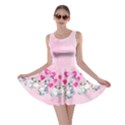 Cute Rabbit with Hearts Pink Skater Dress View1