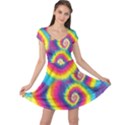 Happy Swirls Gay Rainbow Cap Sleeve Dress View1