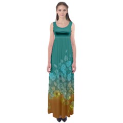 Dark Turquoise  Empire Waist Maxi Dress by CoolDesigns