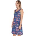 Steel Blue Dinosaur Stylish Knee Length Skater Dress With Pockets View2