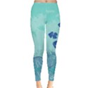 Classic Fish Red Watercolor Dolphins Pattern Leggings View1