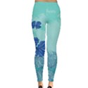 Classic Fish Red Watercolor Dolphins Pattern Leggings View2