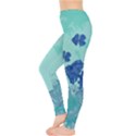 Classic Fish Red Watercolor Dolphins Pattern Leggings View3