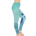 Classic Fish Red Watercolor Dolphins Pattern Leggings View4