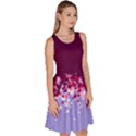 Fall Heart Shapes Purple & Lavender Knee Length Skater Dress With Pockets View3