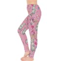 Cute Spring Easter Eggs Pink Bunny Leggings  View3