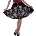 Skull Tribal A-line Skater Skirt View1