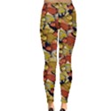 Full Fish Red Watercolor Dolphins Pattern Leggings View2