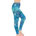 Vintage Xmas Stars Sky Blue Lights Long Leggings View4