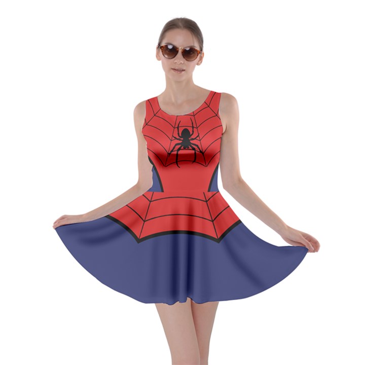 Cartoon Costume Red Spider Skater Dress