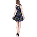 Colorful Cartoon Circus Pattern Art on A Black Short Sleeve Skater Dress View2