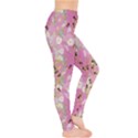 Vintage Flowers Pink Honey Insect Leggings  View4