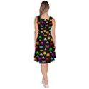 Fun Pixelated Cartoon Print Black Knee Length Skater Dress With Pockets View4