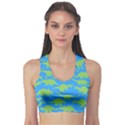 Green Blue Dinosaur Sport Bra View1