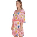 Cute Bear Pink Candy Velour Kimono Dress View2