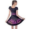 Stars Dark Violet Pumpkin Night Cap Sleeve Dress View2