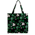 Bright Green St Patricks Day Print Zipper Grocery Tote Bag View1