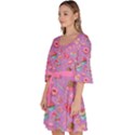 Lavendar Yummy Sweet Lollipop Candy Macaroon Cupcake Donut Seamless Velour Kimono Dress  View2