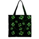 Vintage Green St Patricks Day Zipper Grocery Tote Bag View1