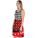 Red Queen of Hears Costume Knee Length Skater Dress With Pockets View2