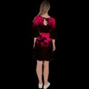 Deep Pink Japanese Style Cherry Blossom Velour Kimono Dress View4