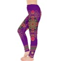 Floral Purple Vintage Aztec Leggings  View3