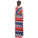 Painted USA America Flag Red & Blue Empire Waist Maxi Dress View2