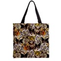 Cat & Tiger Tan Pattern Zipper Grocery Tote Bag View1