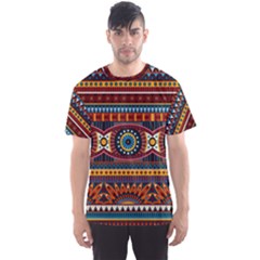 Tribal Brown Classic African Print Men s Sports Mesh Tee