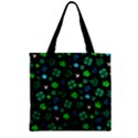 Shamrock Dark Zipper Grocery Tote Bag View1