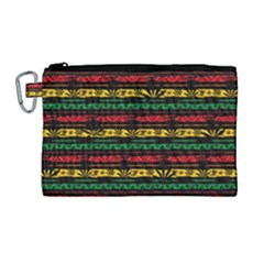 Cannabis Morogoro Black & Green Marijuana Leaves Canvas Cosmetic Bag by CoolDesigns