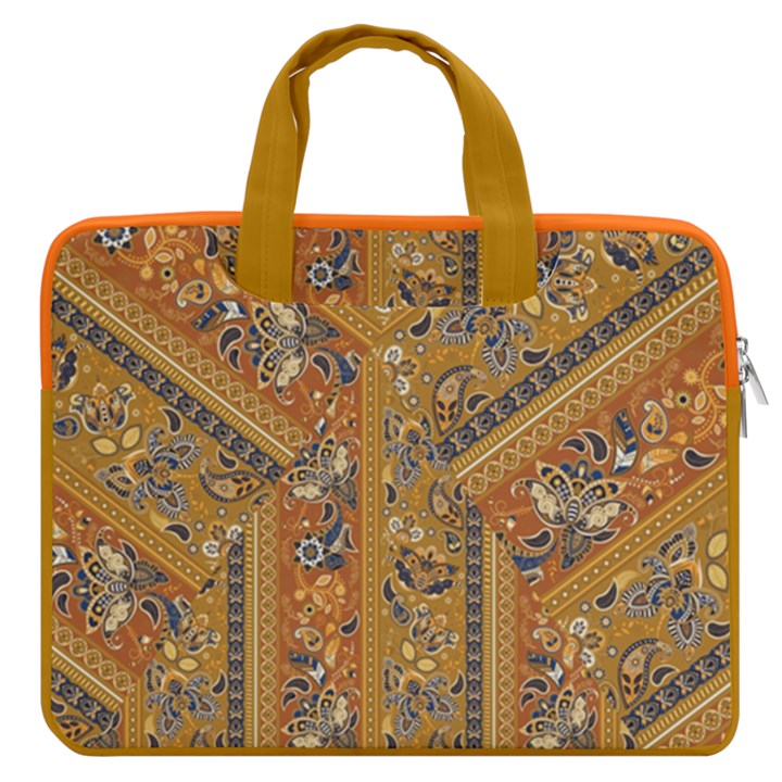 Patchwork Goldenrod Autumn Leaves Laptop Bag (16 )