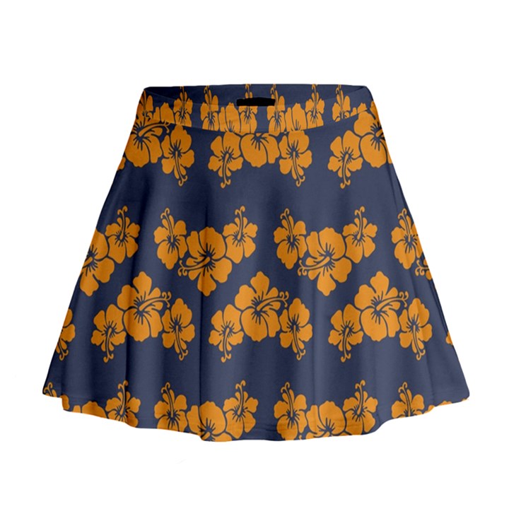 Orange Hawaii 2 Mini Flare Skirt