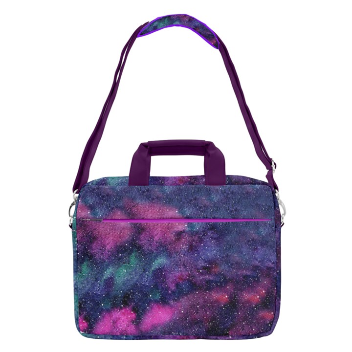 Purple Elegant Galaxy Pink Space Pattern 13  Shoulder Laptop Bag