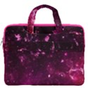 Dark Magenta Space Marble Pattern Carrying Handbag Laptop 16  Double Pocket Laptop Bag  View2