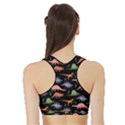 Cute Dinosaurs Black Sports Bra with Border View2